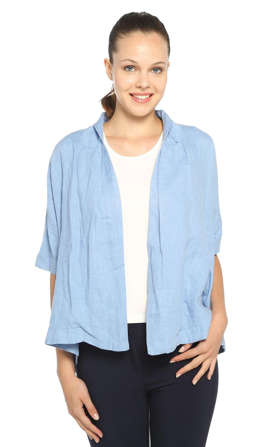 6584 Kimono Ceket-Mavi