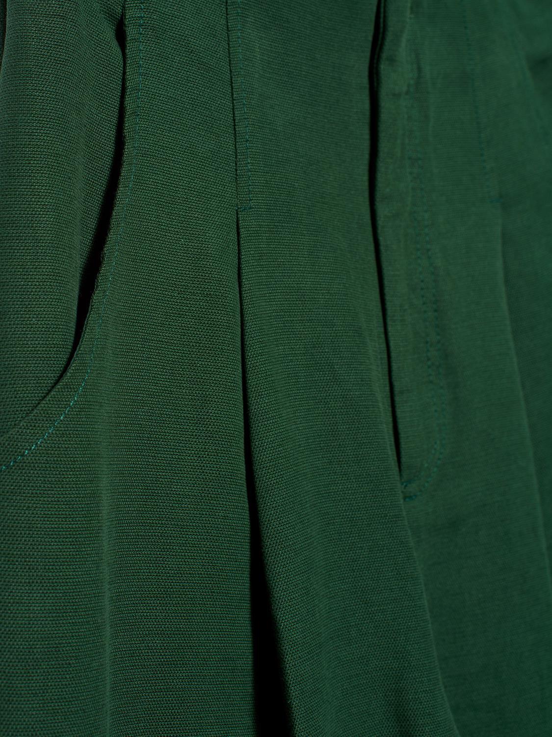 7716 Paçası Pilikaşeli Pantolon-Yeşil