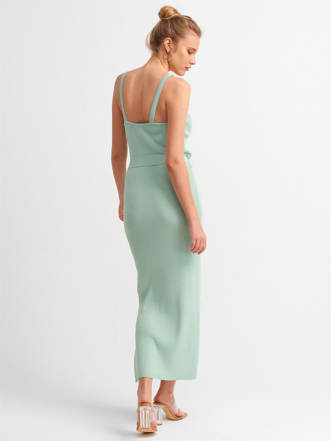 2616 Askılı Elbise-Mint