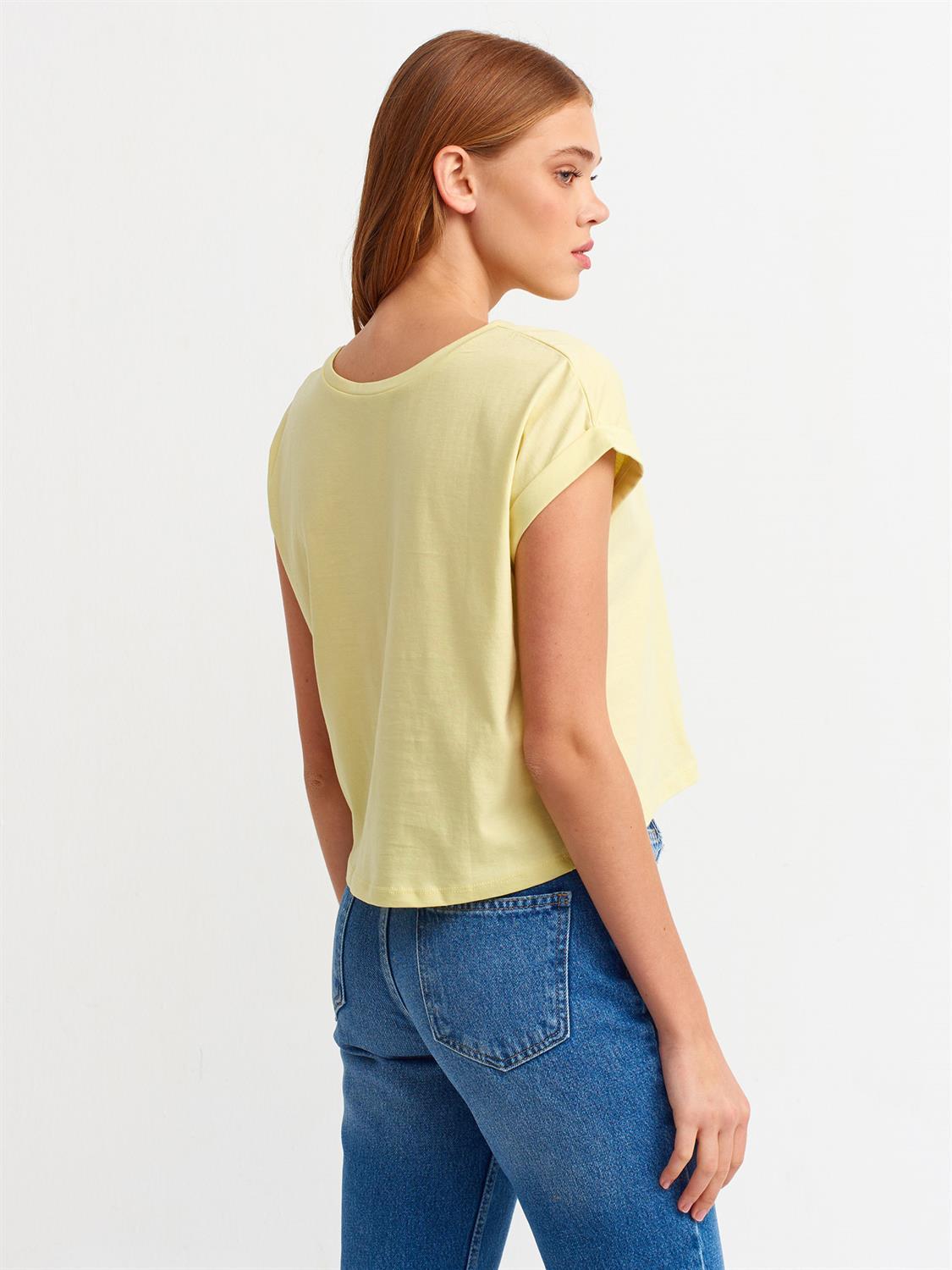 3431 T Kol  T-Shirt-Açık Sarı