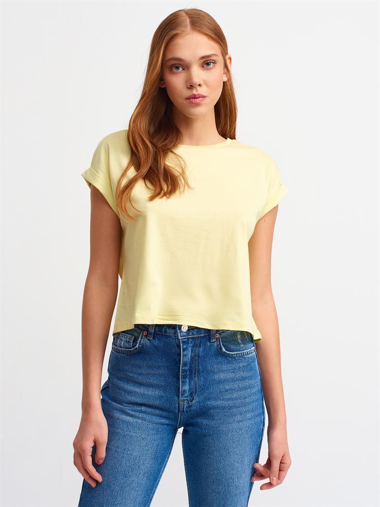 3431 T Kol  T-Shirt-Açık Sarı