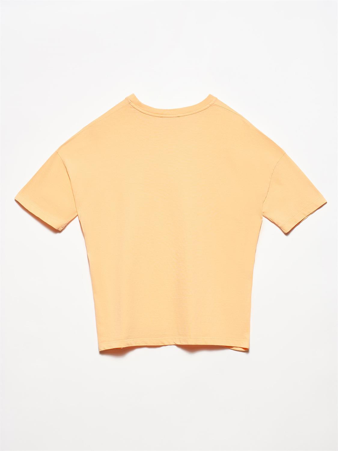 3683 Basic T-Shirt-Şeftali