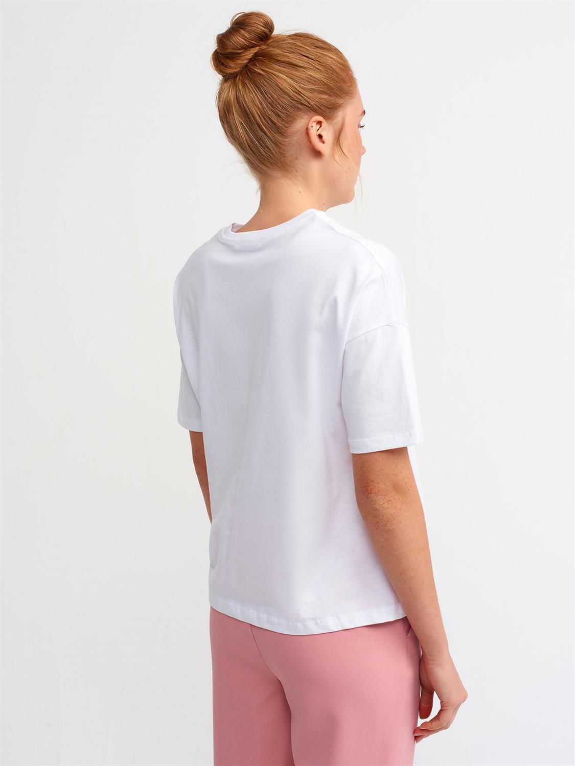 3683 Basic T-Shirt-Beyaz