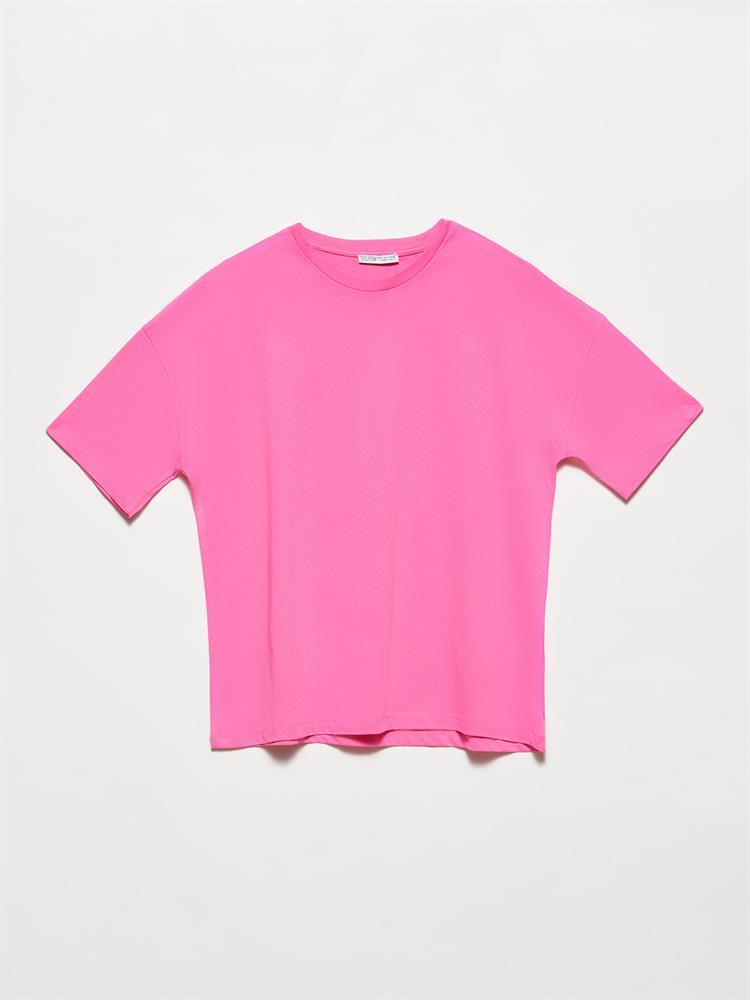 3683 Basic T-Shirt-Pembe