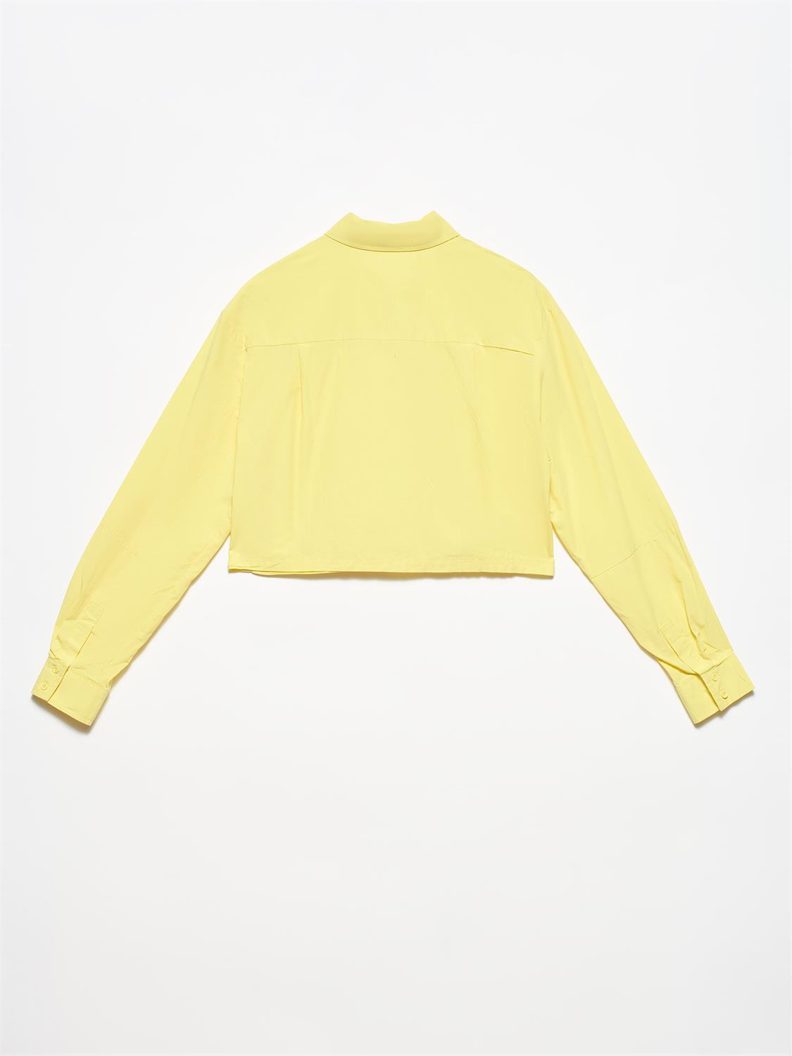 5847 Crop Gömlek-Sarı