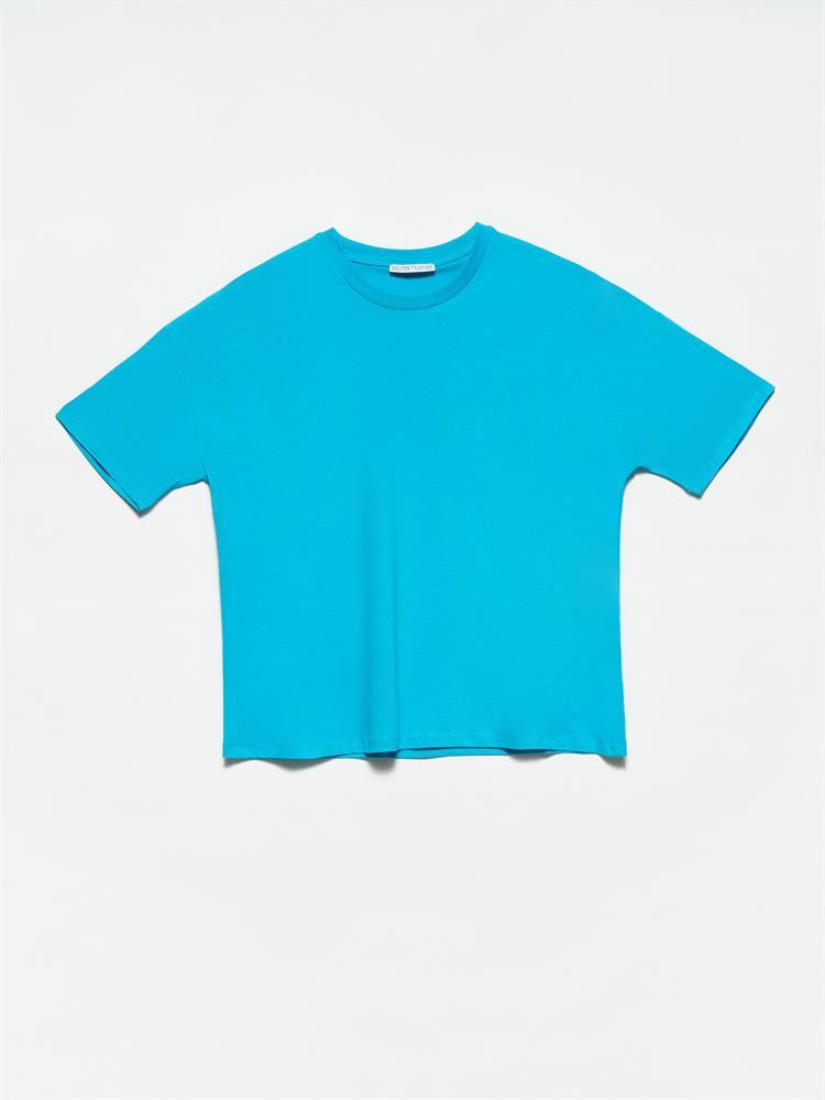 3683 Basic T-Shirt-Turkuaz