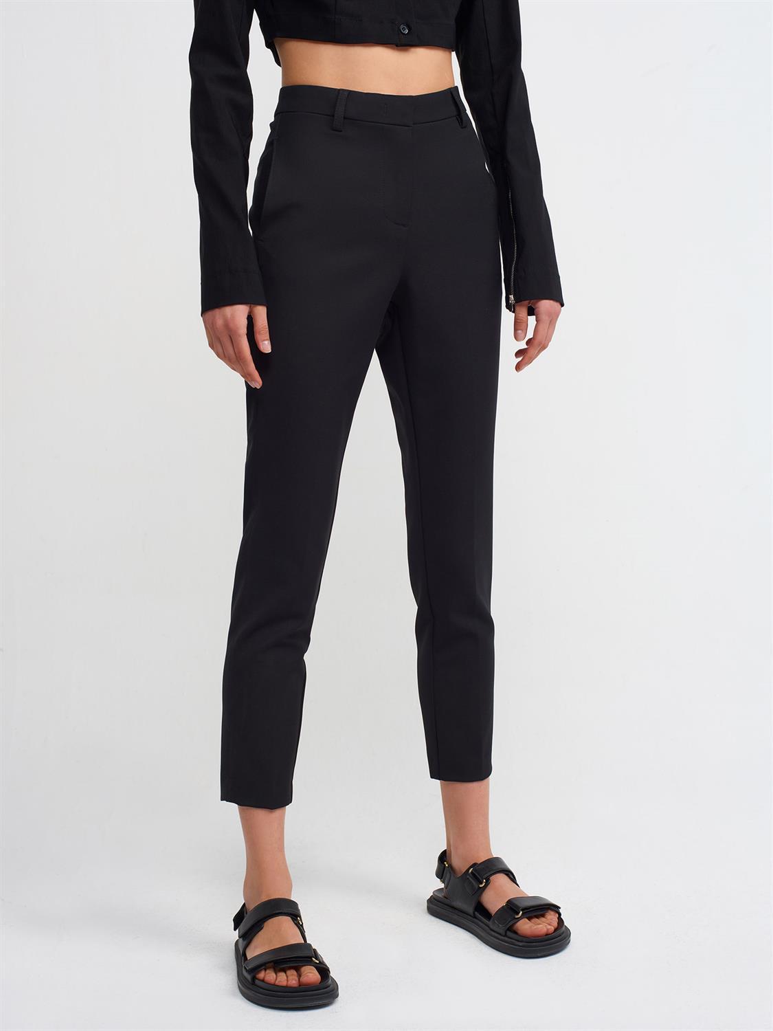 4986 Slim Fit Yüksek Bel  Pantolon-Siyah