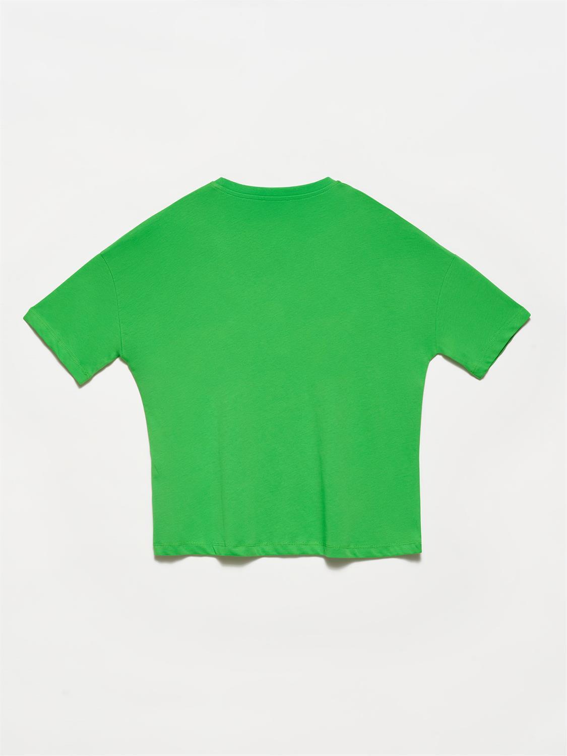 3683 Basic T-Shirt-Açık Yeşil