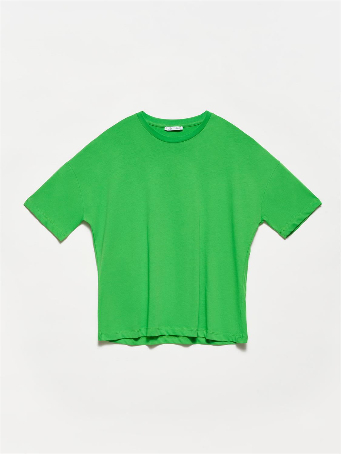 3683 Basic T-Shirt-Açık Yeşil