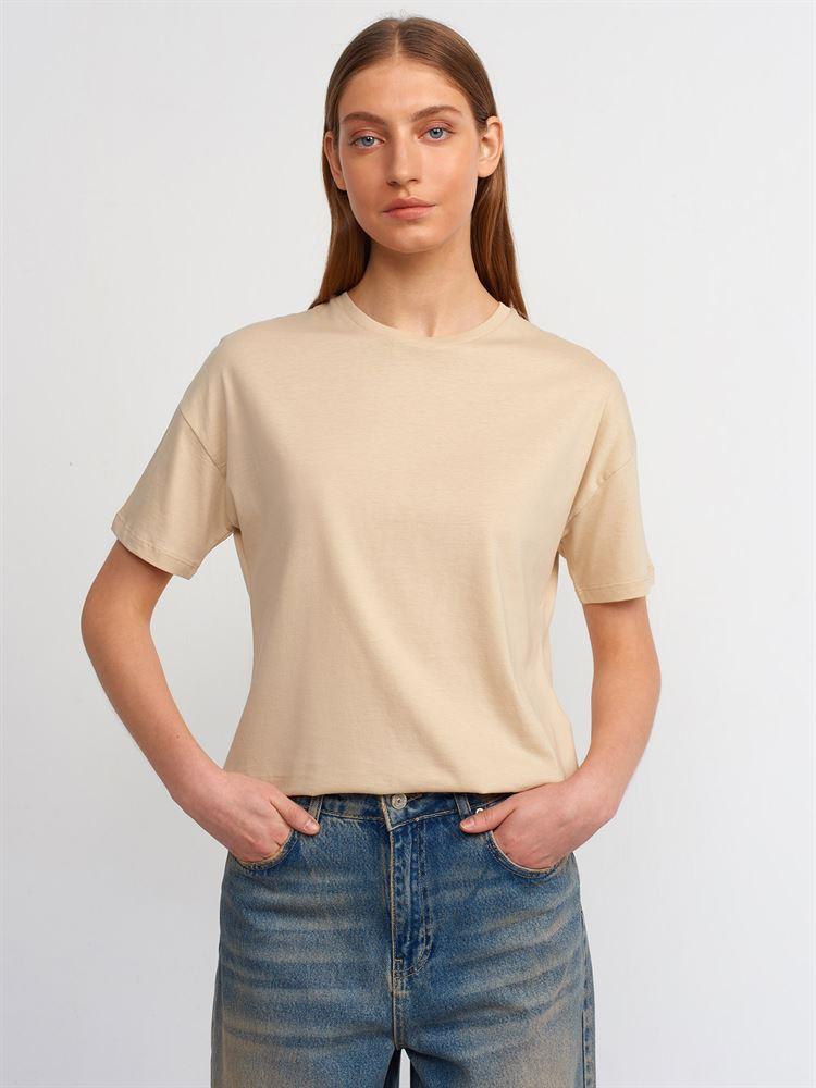 3683 Basic T-Shirt-A.Bej